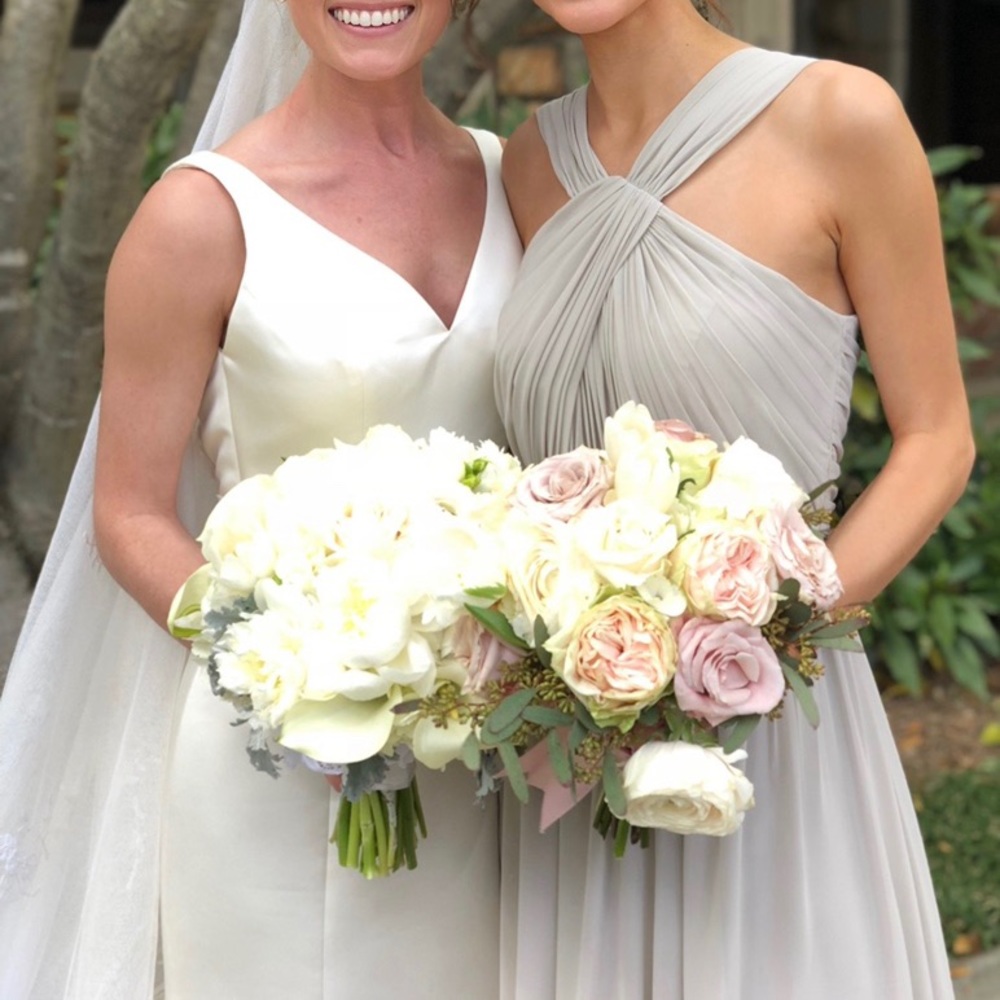 Jenny Yoo floor-length chiffon gown